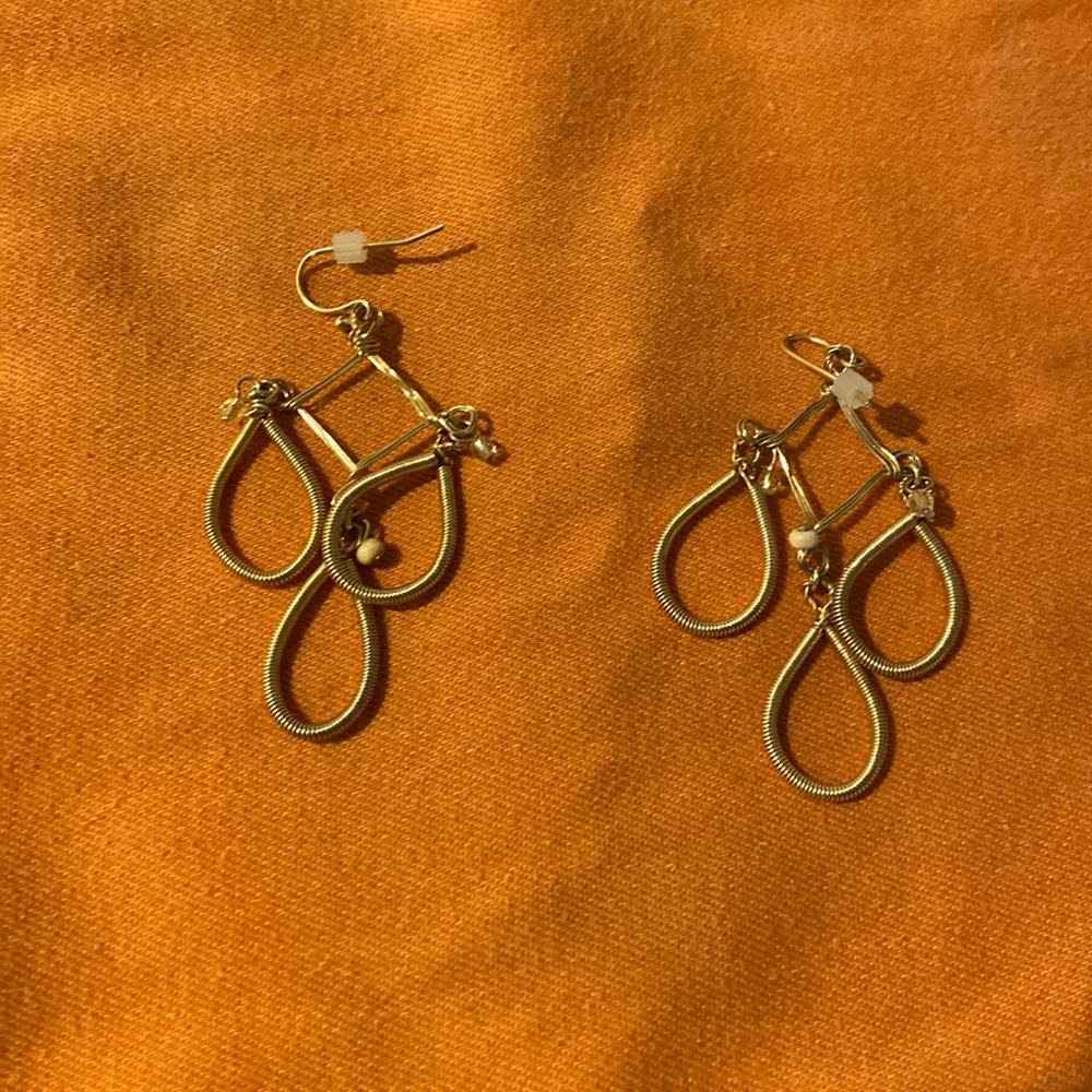 Gold chandelier earrings
